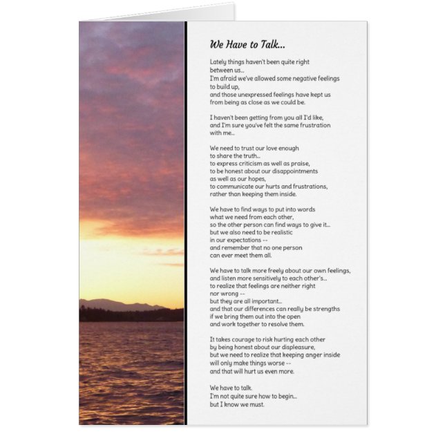 Cartão Temos Que Falar...Relações (Frente)