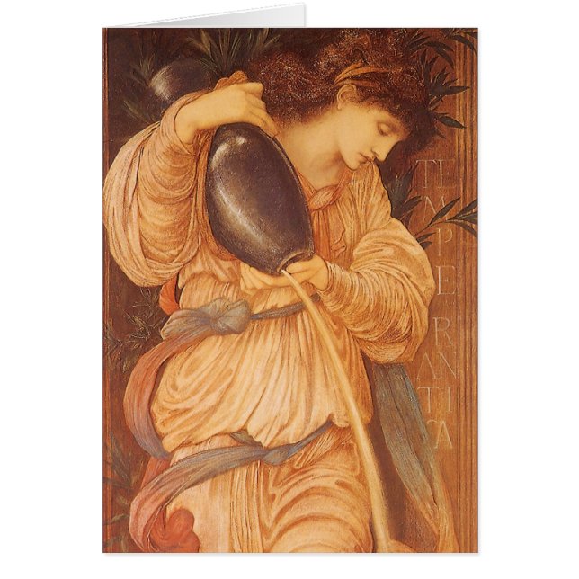Cartão Temperantia por Sir Edward Coley Burne-Jones (Frente)