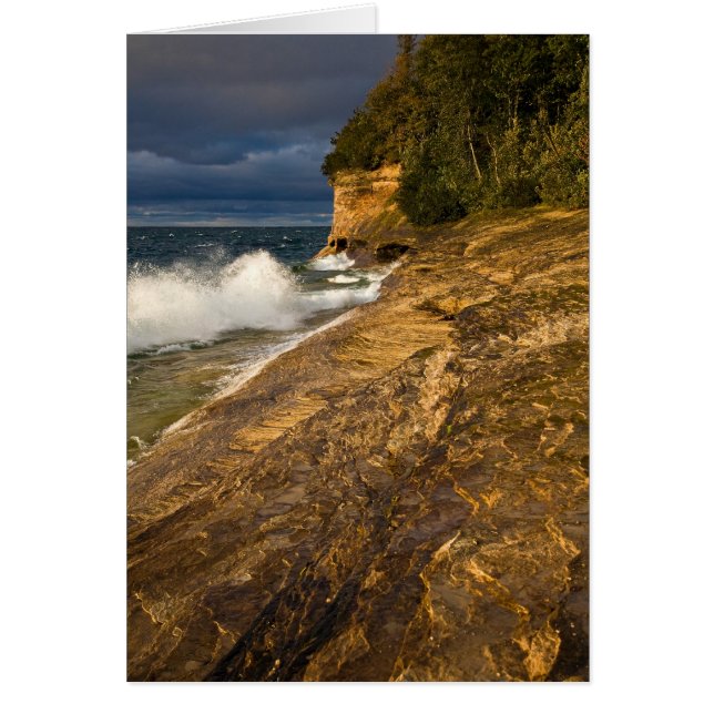 Cartão Tempestade Clima Quebrando Ondas (Frente)