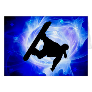 Cartão Tempestade de neve azul do redemoinho