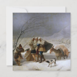 Cartão Tempestade de neve no inverno