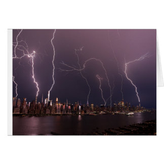 Cartão Tempestade de raios sobre Manhattan, NYC