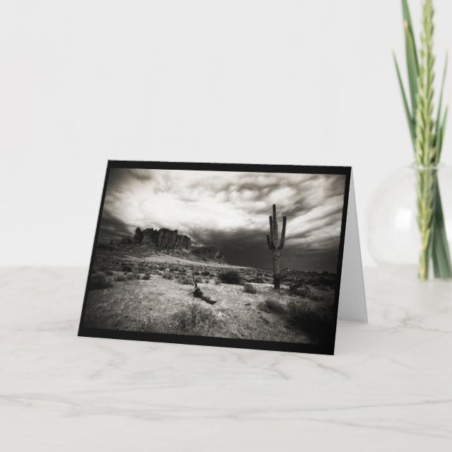 Cartão Tempestade de Verão nas Montanhas de Superstição (Frente)