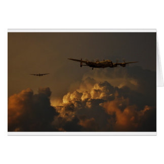 Cartão TEMPESTADE do bombardeiro de Lancaster