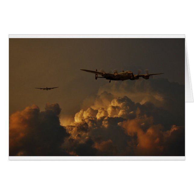 Cartão TEMPESTADE do bombardeiro de Lancaster (Frente Horizontal)