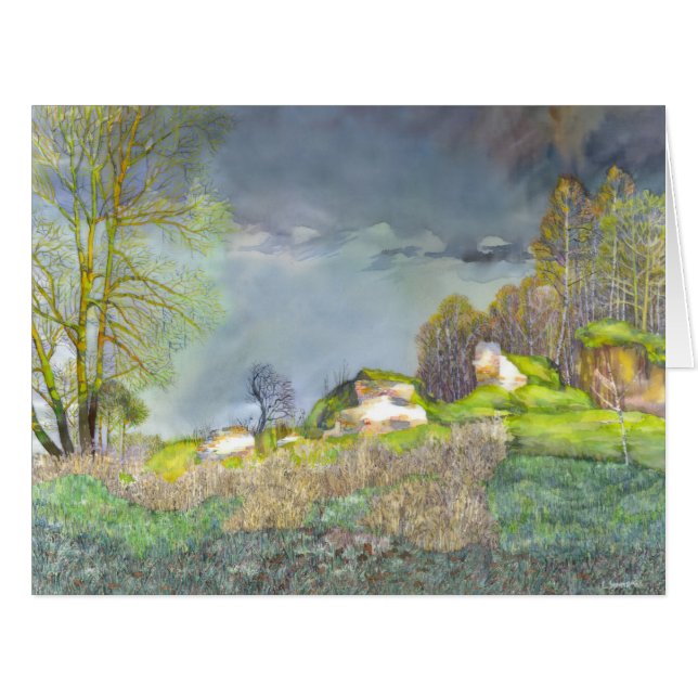 Cartão tempestade primavera (Frente horizontal)