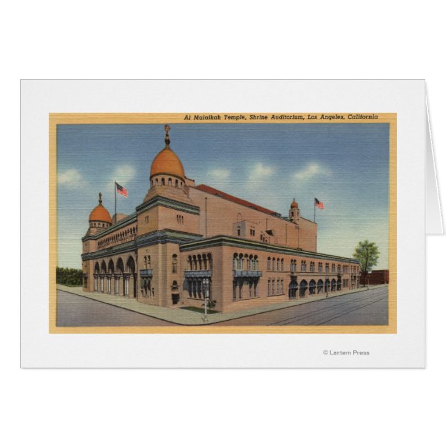 Cartão Templo Al Malaikah e Auditório Shrine (Frente Horizontal)