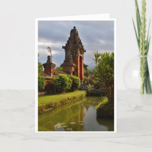 Cartão Templo Antigo de Bali