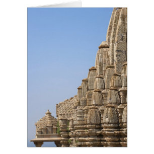 Cartão Templo de Jain em Chittorgarh Fort, Índia