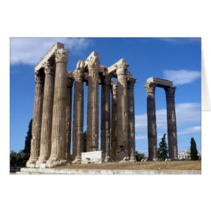 Cartão templo de pedra zeus