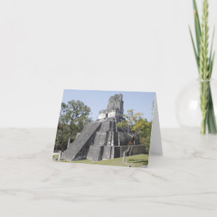 Cartão Templo de Ruínas Tikais da Guatemala