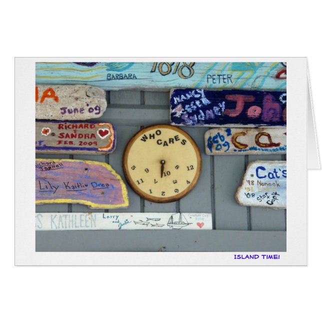 Cartão Tempo da ilha (Frente horizontal)