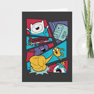 Cartão Tempo de Aventura Gráfico do painel de ação