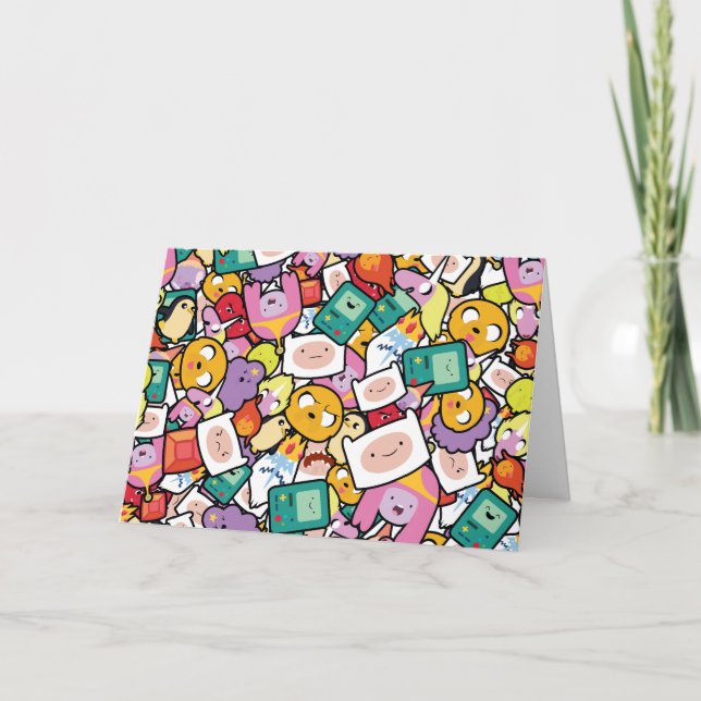 Cartão Tempo de Aventura | Padrão de perda de caracteres (Frente)