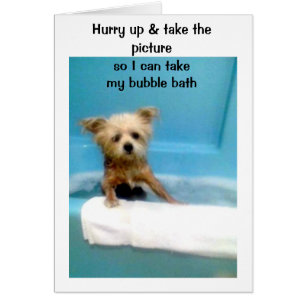 Cartão Tempo de Bath da Bubble