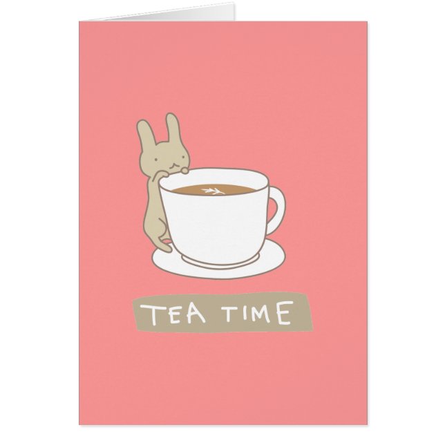 Cartão Tempo do chá (Frente)