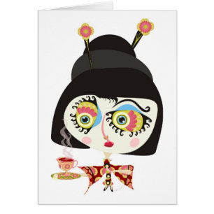 Cartão Tempo do chá