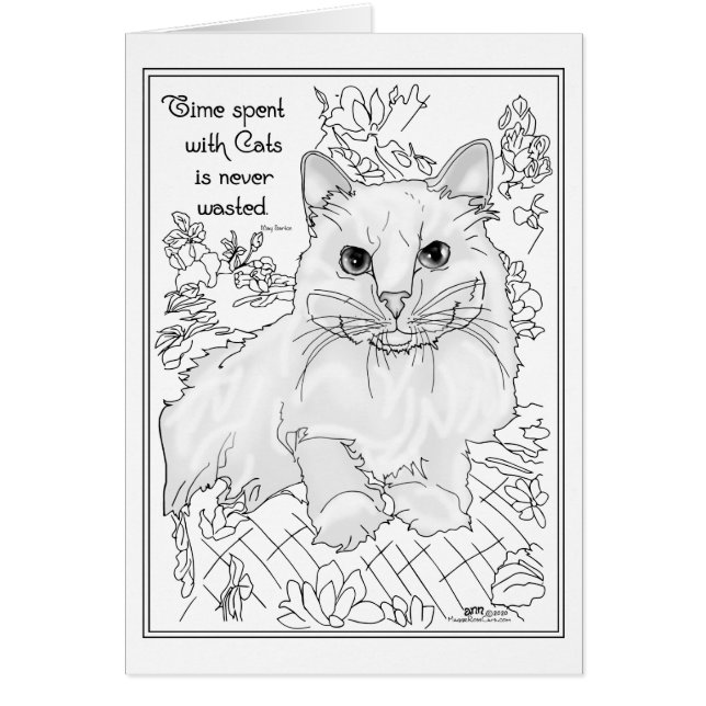 Cartão Tempo Gasto Com Gatos (Frente)