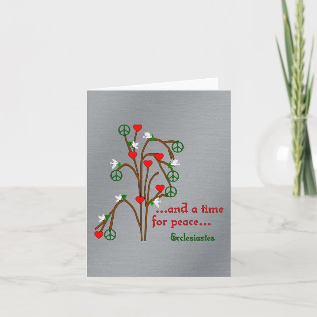 Cartão Tempo Para A Paz (Frente)