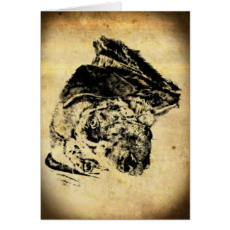 Cartão Tempo velho do cão do leopardo de Louisiana