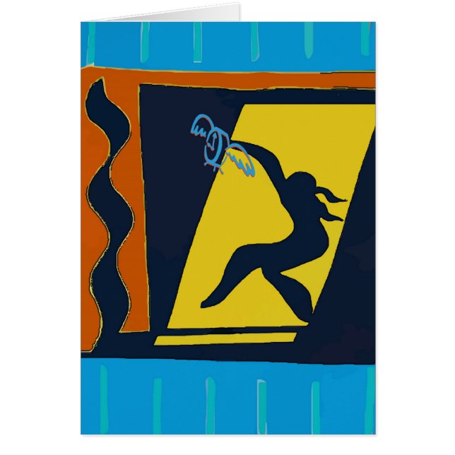 Cartão Tempo voa longe, Abstrato (Frente)