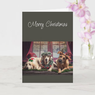 Cartão Temporada Alegre Natal para ser Cães Alegres
