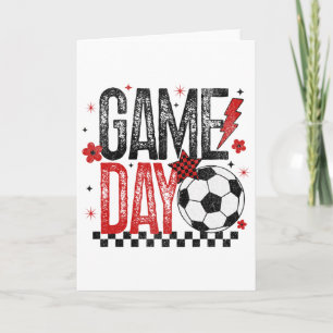 Cartão Temporada de Futebol Retrô do Dia do Jogo Xadrez P