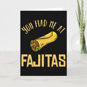 Cartão Temporada de Presente de Receita de Frango Fajita