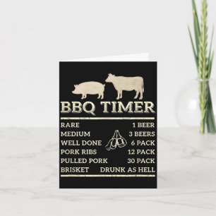 Cartão Temporizador de churrasco para o pai dia dos pais