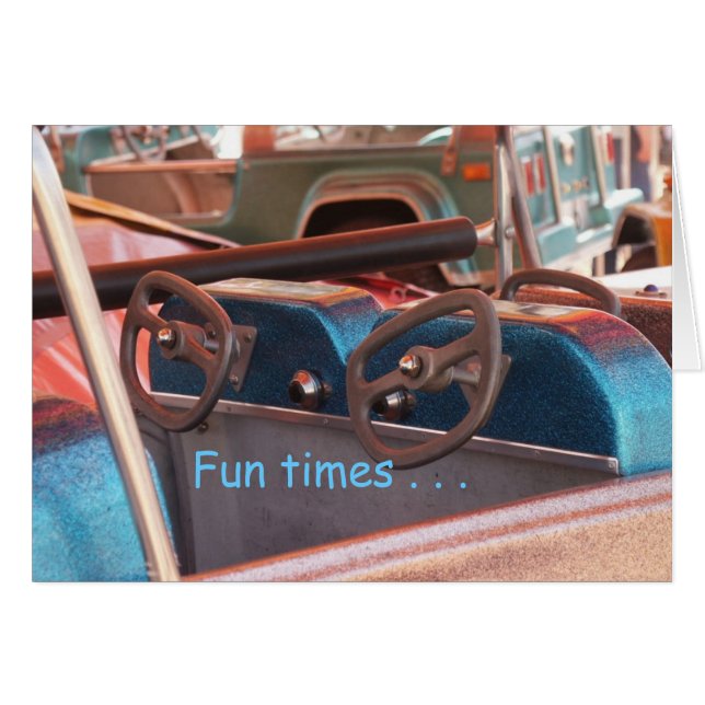 Cartão Tempos do divertimento (Frente Horizontal)