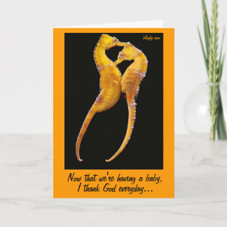 Cartão Tendo um bebê