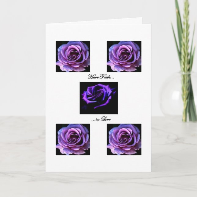 Cartão Tenha a fé no amor (Frente)