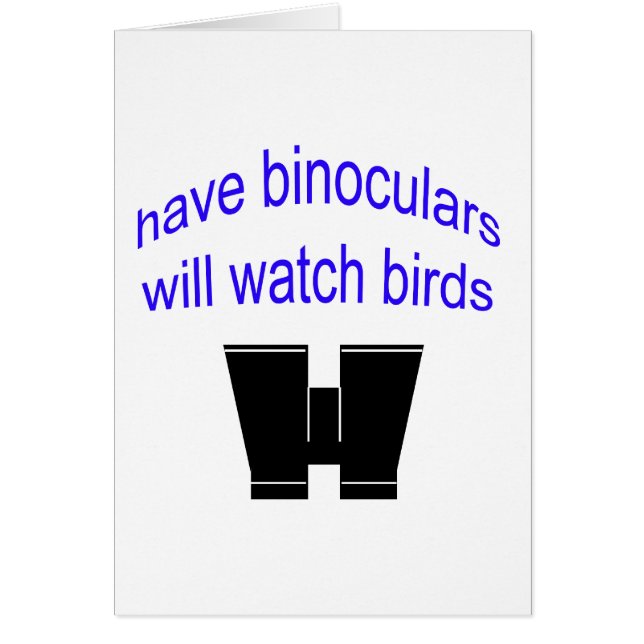 Cartão tenha binos olhará pássaros (Frente)