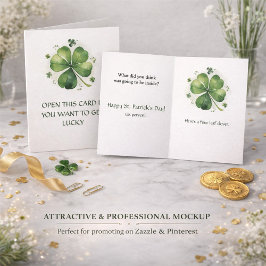 Cartão Tenha Sorte - Engraçado Dia de São Patrício 