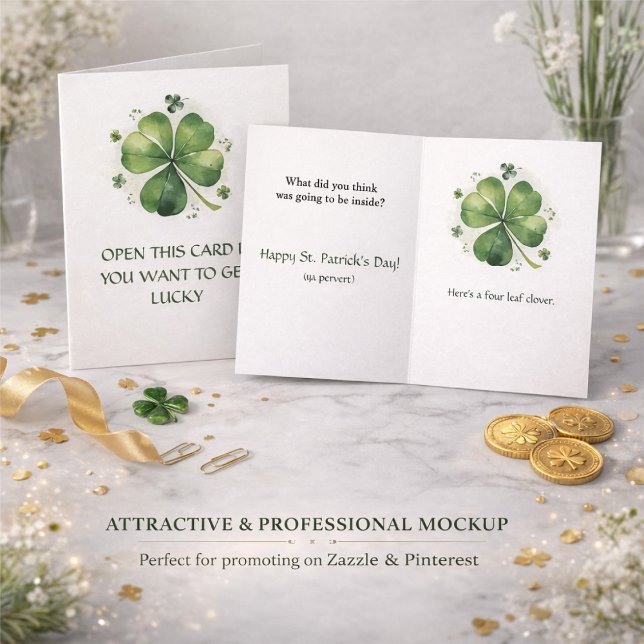 Cartão Tenha Sorte - Engraçado Dia de São Patrício  (Criador carregado)