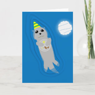 Cartão Tenha um Aniversário de Excelente Otter