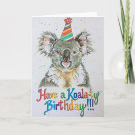 Cartão Tenha um aniversário de Koala-ty!