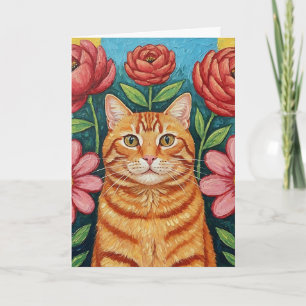 Cartão Tenha um Aniversário de Pata   Cat Themed