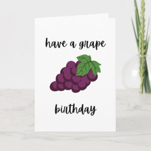 Cartão Tenha um aniversário de uvas