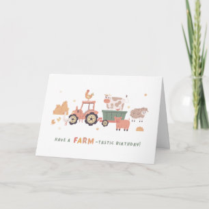 Cartão Tenha um Aniversário Fantástico na Fazenda