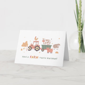 Cartão Tenha um Aniversário Fantástico na Fazenda