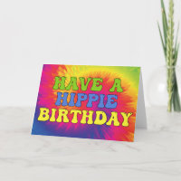 Tenha um aniversário hippie Tie Dye Fofo Colorido