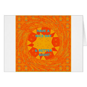 Cartão Tenha um belo dia e um melhor Design vermelho notu