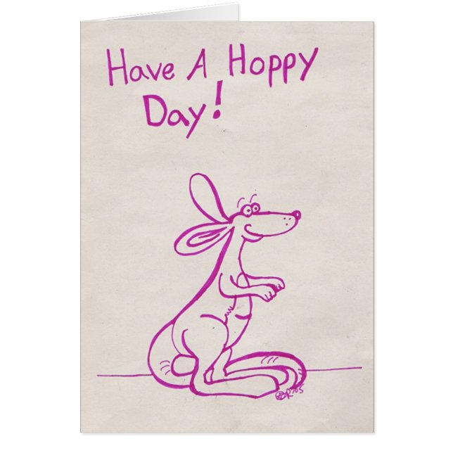 Cartão Tenha um dia Hoppy (Frente)