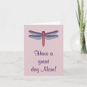 Cartão Tenha um excelente de dia, mãe! Dragonfly Notecard