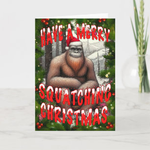 Cartão Tenha um Feliz Natal Sasquatchiano