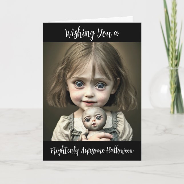 Cartão Tenha um Halloween Admirável (Frente)