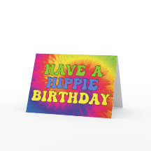 Tenha um Hippie Birthday Tie Dye Cute Colorful 70s
