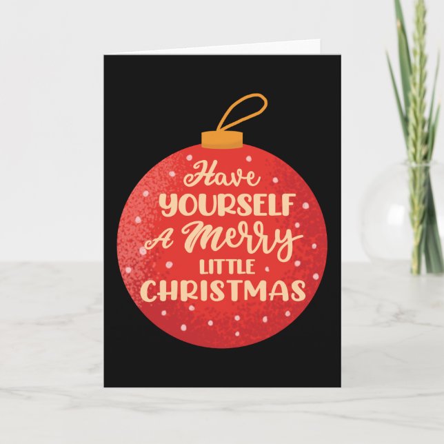 Cartão Tenha Um Natal Feliz, Bola De Natal (Frente)