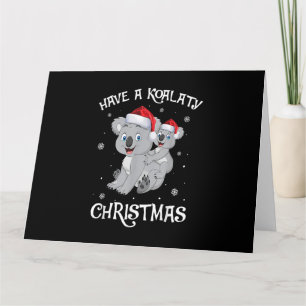 Cartão Tenha um Natal Koalaty Divertido Amantes de Coalas